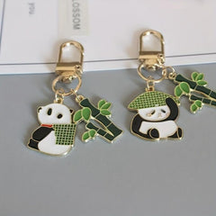 Cartoon Panda Keychain Car Key Decoration Pendant Gift