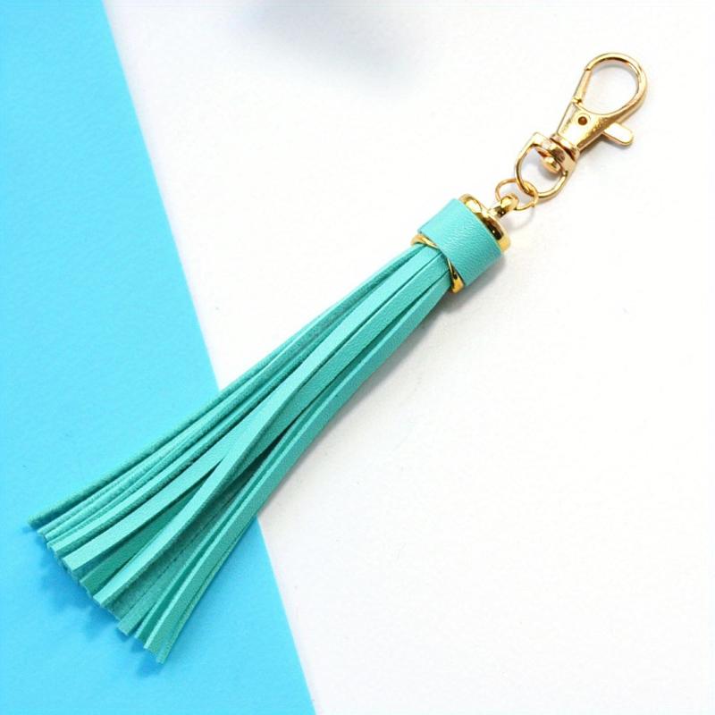 Leather Tassel Charm Keychain Bag Accessory Car Pendant Phone Ornament