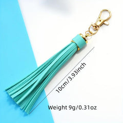 Leather Tassel Charm Keychain Bag Accessory Car Pendant Phone Ornament