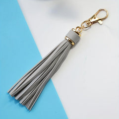 Leather Tassel Charm Keychain Bag Accessory Car Pendant Phone Ornament