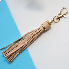 Leather Tassel Charm Keychain Bag Accessory Car Pendant Phone Ornament