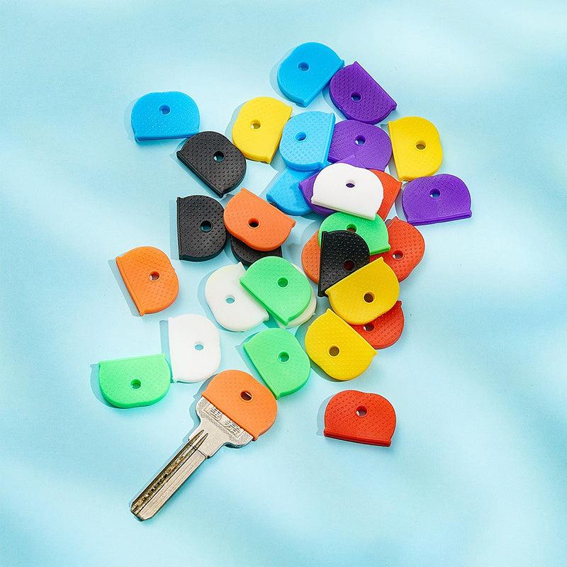 32pcs Silicone Key Caps Set Key Identifier Tag Covers For Easy Identifying Keys