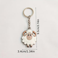 Cartoon Anime Sheep Keychain Pendant Bag Purse Ornament Accessory