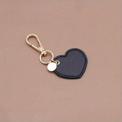 Heart Shape Leather Keychain for Women Girls