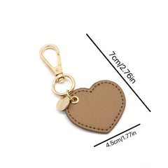Heart Shape Leather Keychain for Women Girls