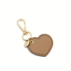 Heart Shape Leather Keychain for Women Girls