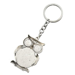 Owl Evil Eye Lucky Charm Keychain Pendant Vintage Animal Bag Ornament