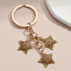 Glitter Star Keychain Purse Handbag Charm Gift For Mom