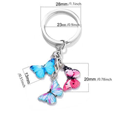 Butterfly Keychains Women Purse Bag Keyring Charms