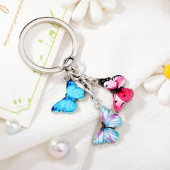 Butterfly Keychains Women Purse Bag Keyring Charms