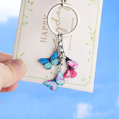 Butterfly Keychains Women Purse Bag Keyring Charms