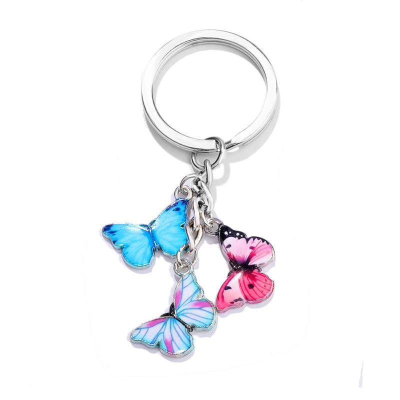 Butterfly Keychains Women Purse Bag Keyring Charms