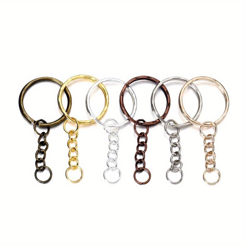 50Pcs Lot Key Ring Chain Split Keyrings With Jump Ring for Keychain DIY