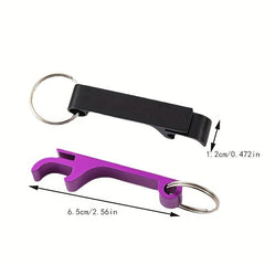 Ergonomic Keychain Beer Opener Aluminum Keyring Multicolored Accessories