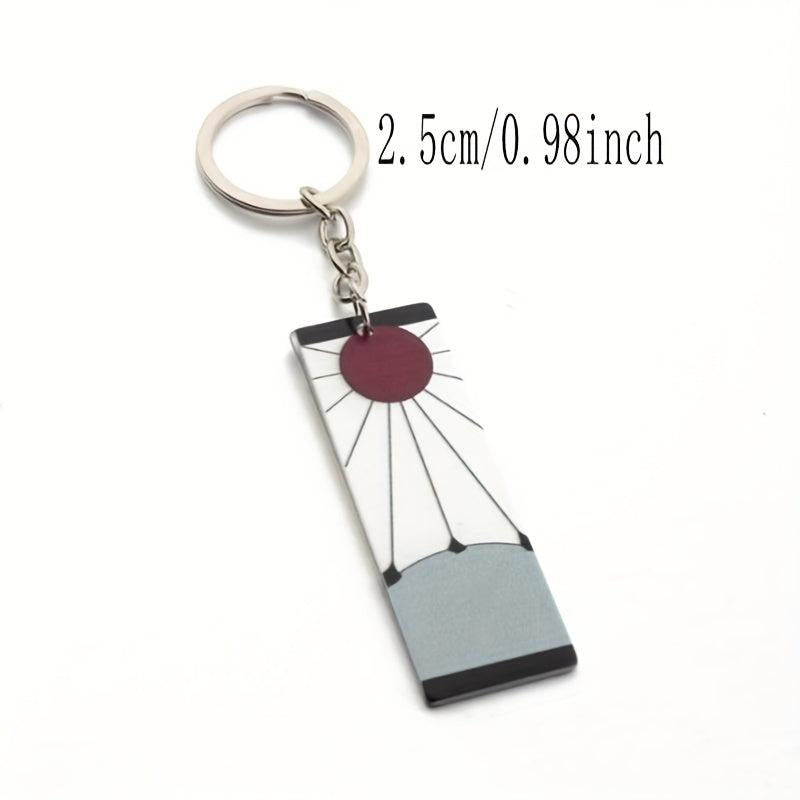 Anime Cartoon Print Tag Keychain Souvenir Key Ring Purse Bag Backpack Car Charm