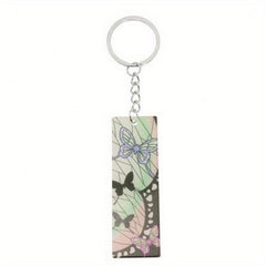 Anime Cartoon Print Tag Keychain Souvenir Key Ring Purse Bag Backpack Car Charm