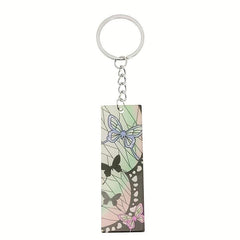 Anime Cartoon Print Tag Keychain Souvenir Key Ring Purse Bag Backpack Car Charm