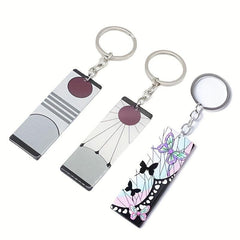 Anime Cartoon Print Tag Keychain Souvenir Key Ring Purse Bag Backpack Car Charm