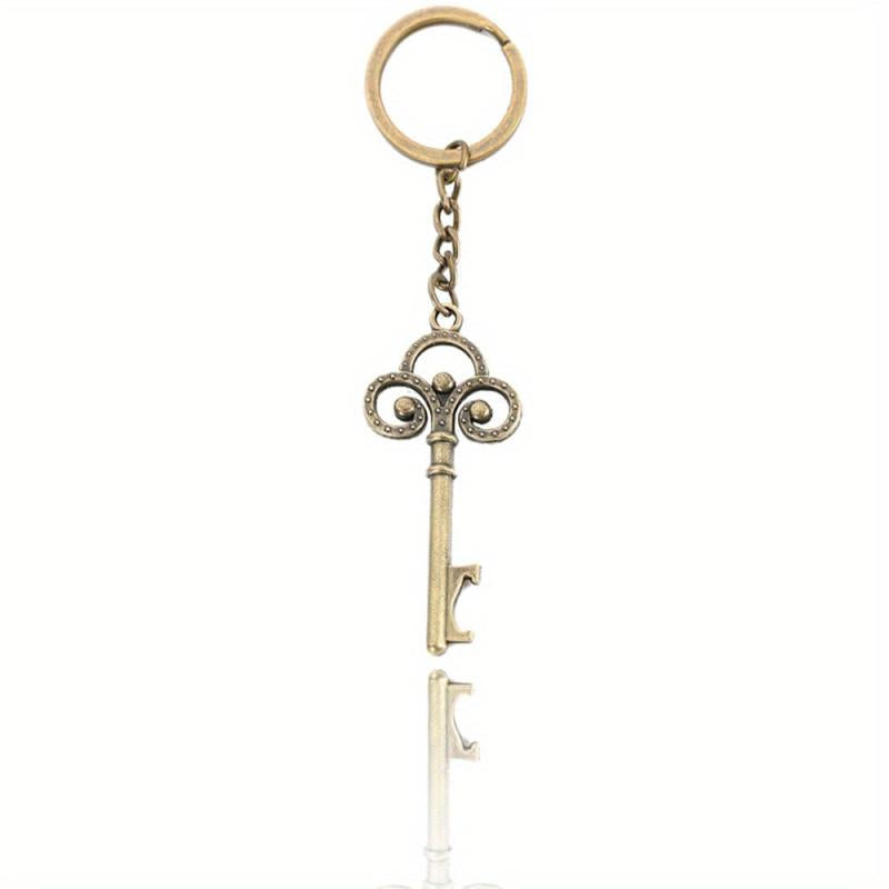 Crown Key Bottle Opener Keychain Retro Metal Key Ring Purse Bag Car Key Charm