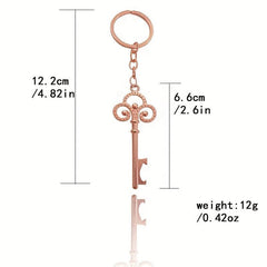 Crown Key Bottle Opener Keychain Retro Metal Key Ring Purse Bag Car Key Charm