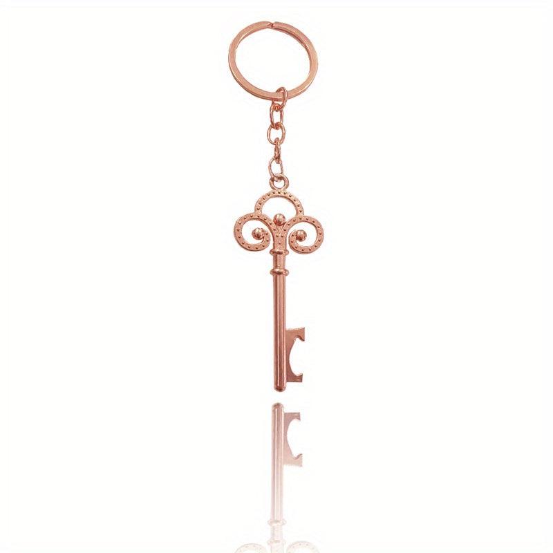 Crown Key Bottle Opener Keychain Retro Metal Key Ring Purse Bag Car Key Charm
