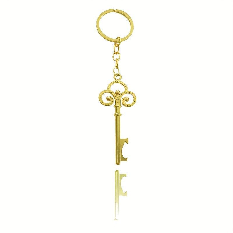 Crown Key Bottle Opener Keychain Retro Metal Key Ring Purse Bag Car Key Charm