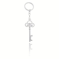 Crown Key Bottle Opener Keychain Retro Metal Key Ring Purse Bag Car Key Charm