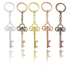Crown Key Bottle Opener Keychain Retro Metal Key Ring Purse Bag Car Key Charm