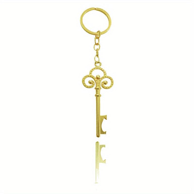 Crown Key Bottle Opener Keychain Retro Metal Key Ring Purse Bag Car Key Charm