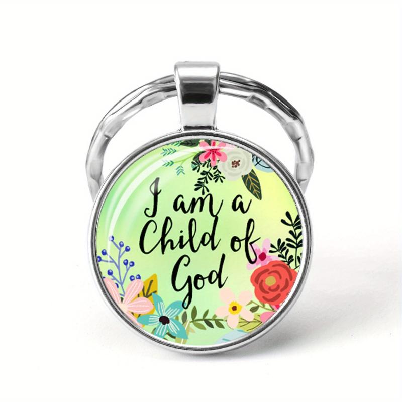 Bible Verse Keychain Metal Key Ring Purse Backpack Charm Gift