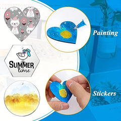 100 Pcs Sublimation Acrylic Keychain Blanks Various Shapes