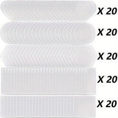 100 Pcs Sublimation Acrylic Keychain Blanks Various Shapes