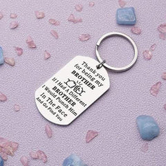 Brother Keychain From Sister - Thank You For Being My Brother - BFF Jewelry