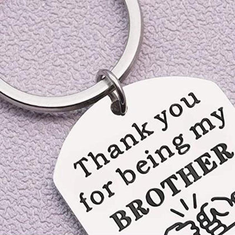 Brother Keychain From Sister - Thank You For Being My Brother - BFF Jewelry