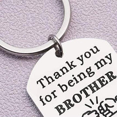Brother Keychain From Sister - Thank You For Being My Brother - BFF Jewelry