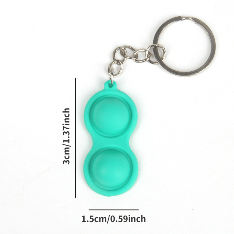 Silicone Fidget Toy Keychain Stress Relief Key Ring Purse Bag Car Key