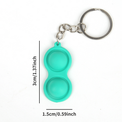 Silicone Fidget Toy Keychain Stress Relief Key Ring Purse Bag Car Key