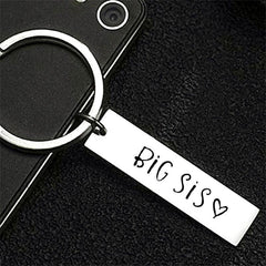 Sister Keychain Vintage Stainless Steel Bag Key Chain Ornament