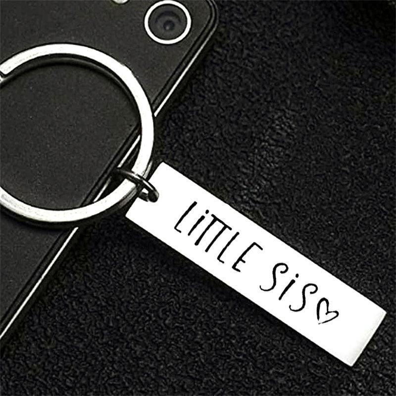 Sister Keychain Vintage Stainless Steel Bag Key Chain Ornament