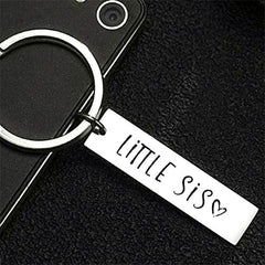 Sister Keychain Vintage Stainless Steel Bag Key Chain Ornament