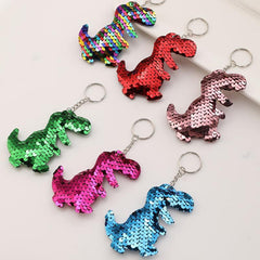 Mermaid Glitter Dino Keychain Women Car Bag Accessory Key Ring