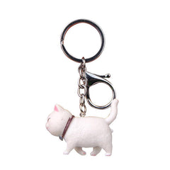 Resin Cat Keychain 3D Boyfriend Present for Car Backpack Lanyard Keyring