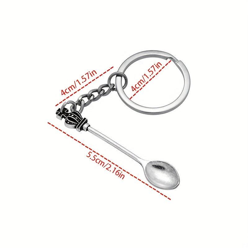 Snuff Spice Spoon Keychain Mini Teaspoon Pendant Keyring