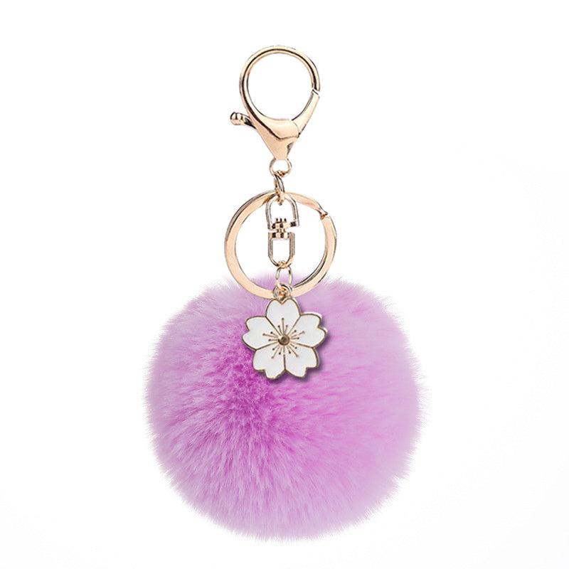 Fur Ball Keychain Bag Charm Keyring