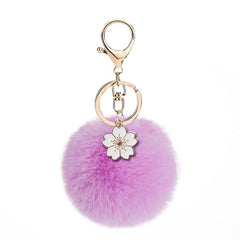 Fur Ball Keychain Bag Charm Keyring