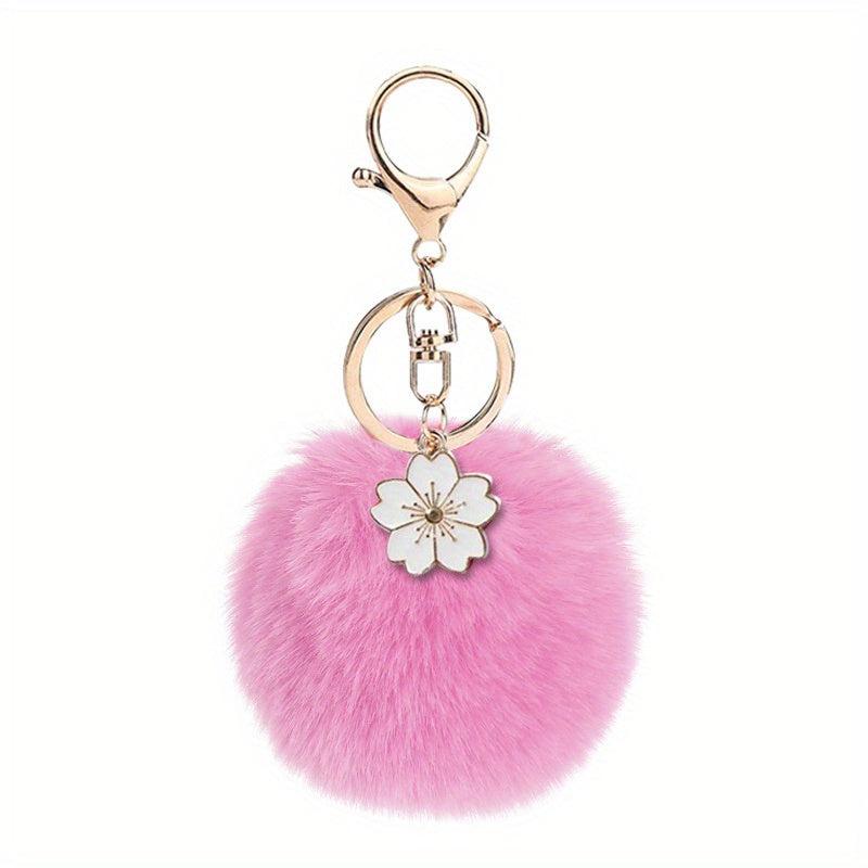 Fur Ball Keychain Bag Charm Keyring
