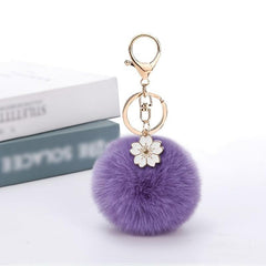 Fur Ball Keychain Bag Charm Keyring