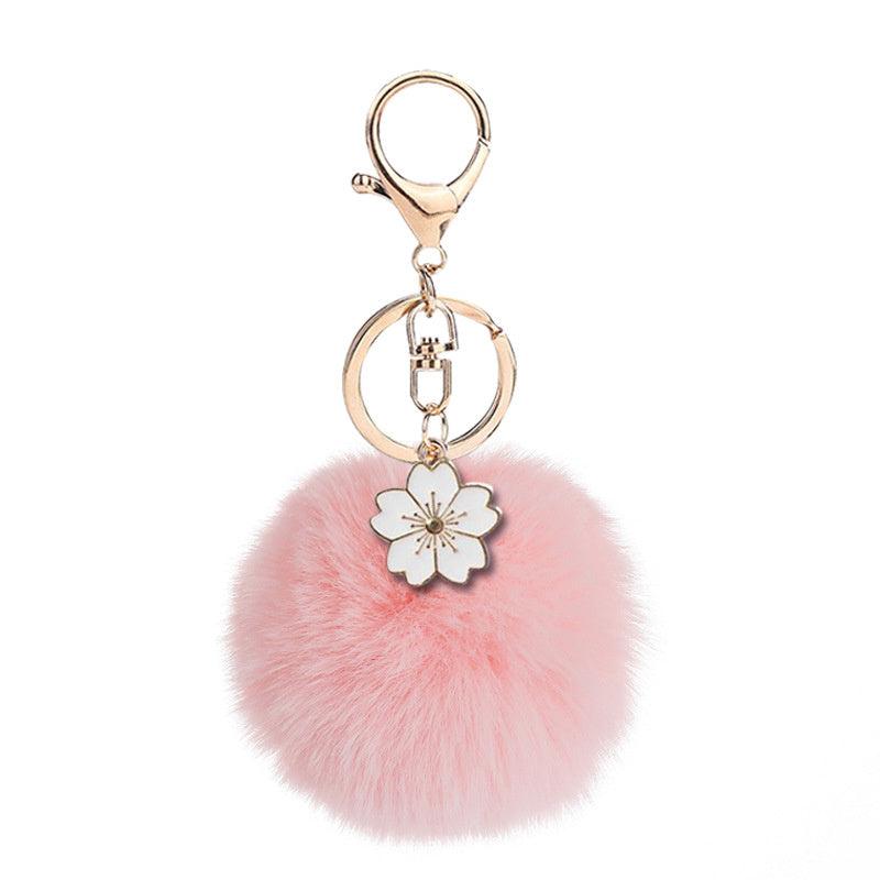 Fur Ball Keychain Bag Charm Keyring