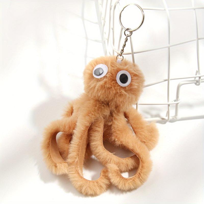 Octopus Rex Rabbit Silver Keychain Funny Animal Ornament
