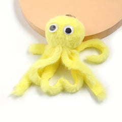 Octopus Rex Rabbit Silver Keychain Funny Animal Ornament